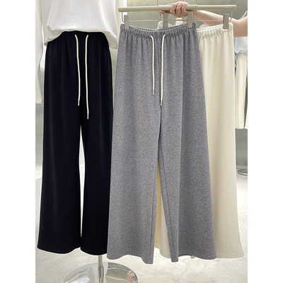 入秋wan能百搭宽松直筒糯米裤女