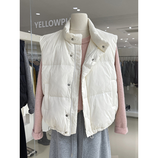 秋冬叠穿神器！立领羽绒马甲外套女新款轻盈蓬松保暖百搭纯色上衣