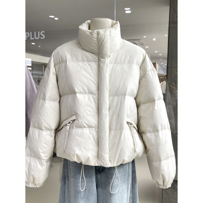 轻盈又保暖韩版立领拉链羽绒服女