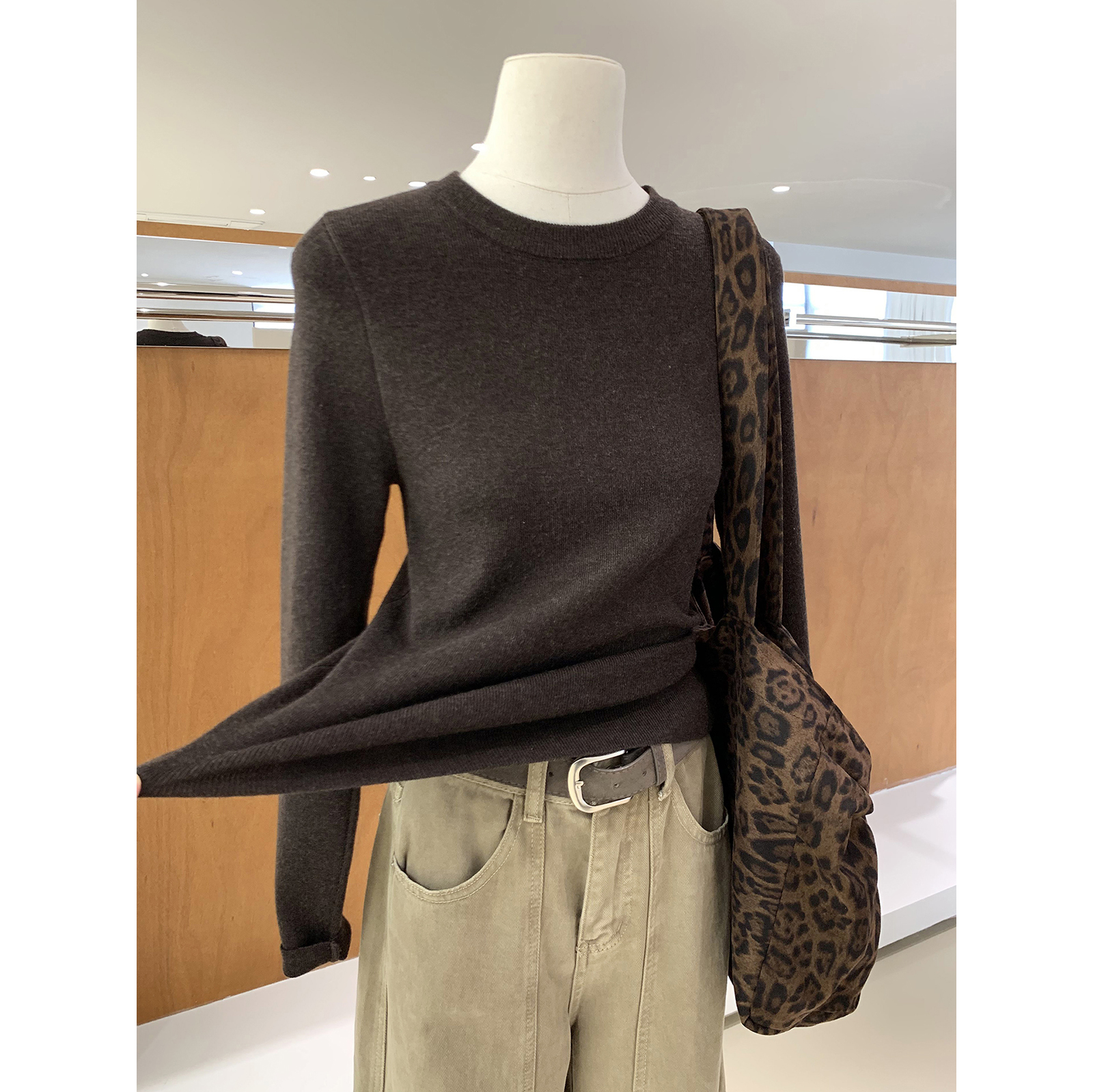 基础款纯色细羊毛加厚版打底毛衣