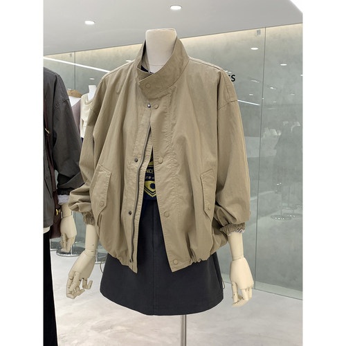 日系简约休闲工装风帅气立领外套