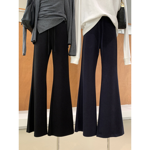 舒适百搭懒人休闲裤 2026早春新款 简约运动休闲风微喇裤 镇店之宝