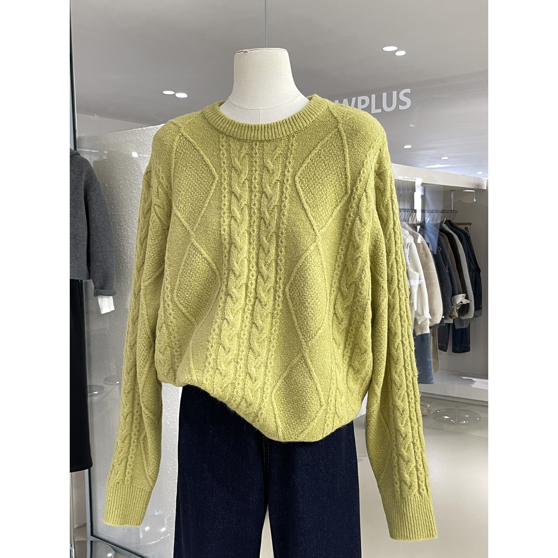 ins博主感穿搭~韩系麻花羊毛毛衣