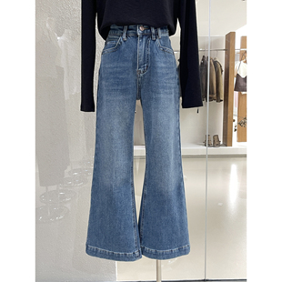 清仓捡漏不TUI不换！显瘦显腿直植绒牛仔裤四面弹高腰直筒裤Q261