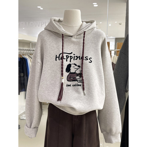 新款保暖科技羊绒空气层连帽卫衣