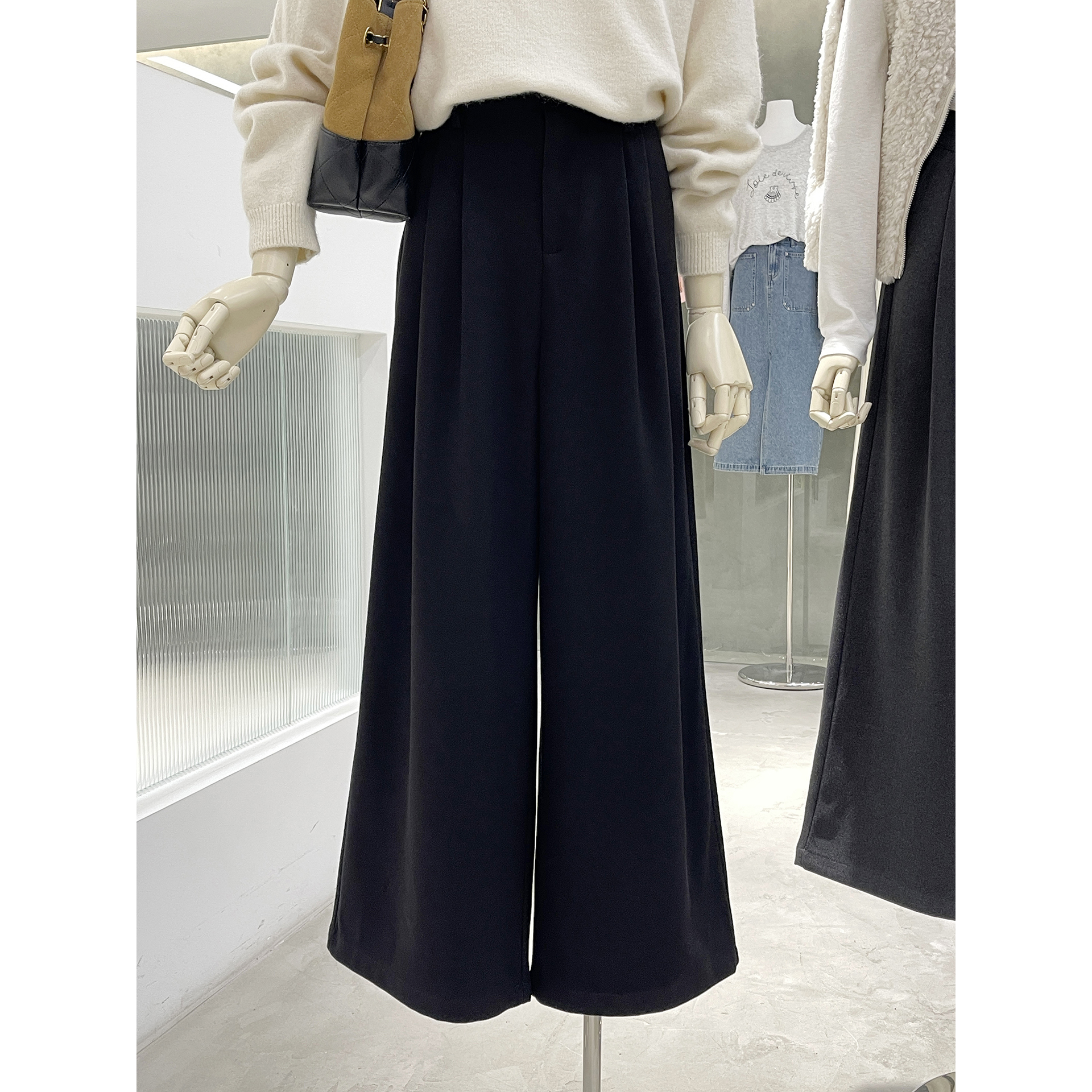 秋冬定制垂顺舒服磨毛西装休闲裤