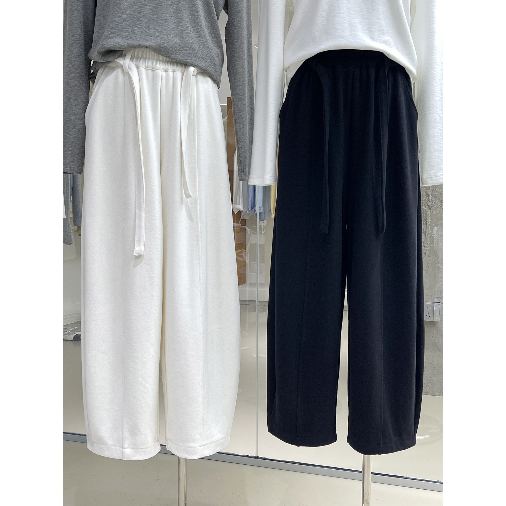 舒适度满分磨毛棉弯刀气球裤2026早春新款百搭小个子九分裤配系带,女装/女士精品,休闲裤,淘宝优惠券,粉丝福利购,淘宝优惠卷