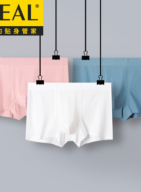 TEAL80支兰精莫代尔L-4XL加大码白色无痕抗菌内档男士内裤 K6010