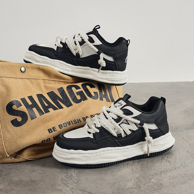 新百伦2026新款秋冬复古百搭运动男鞋时尚厚底休闲轻便耐磨板鞋,流行男鞋,休闲板鞋,淘宝优惠券,粉丝福利购,淘宝优惠卷