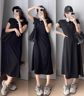 NOHASHTAG 2025新款夏季欧货潮轻熟风收腰修身气质a字连衣裙子女