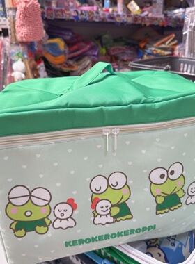 毒家!日单绿色萌蛙高颜值宿舍收纳包可爱便携衣服零食收纳包