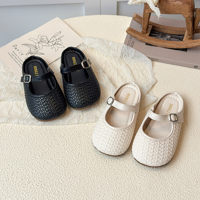 外穿女童包头编织软底凉拖鞋2025春秋新款洋气简约小公主平底拖鞋,童鞋/婴儿鞋/亲子鞋,儿童凉拖鞋,淘宝优惠券,粉丝福利购,淘宝优惠卷