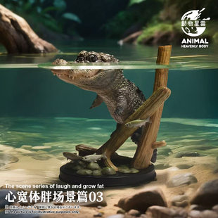 場景篇 心寬體胖系列 動物星云 模型 揚子鱷 手辦 第三彈 爆款