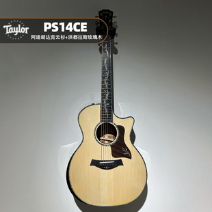 美产Taylor泰莱吉他 PS14ce阿迪云杉+洪都拉斯玫瑰木全单民谣吉他