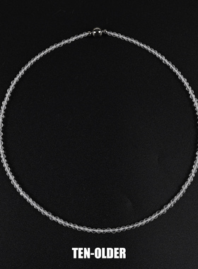 天然白水晶磁吸扣项链