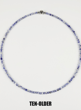 新中式天然白点蓝项链小众设计小香风极细小米珠锁骨链颈链高级感