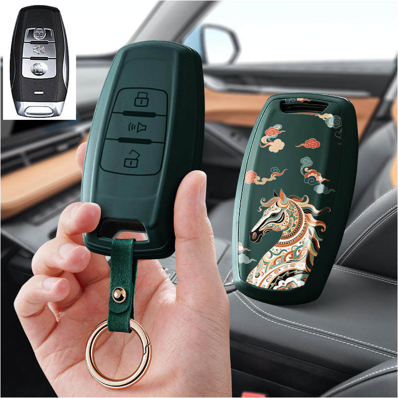 适用哈弗H6大狗哈佛枭龙MAX猛龙H5二代H9汽车钥匙套包壳扣女24款