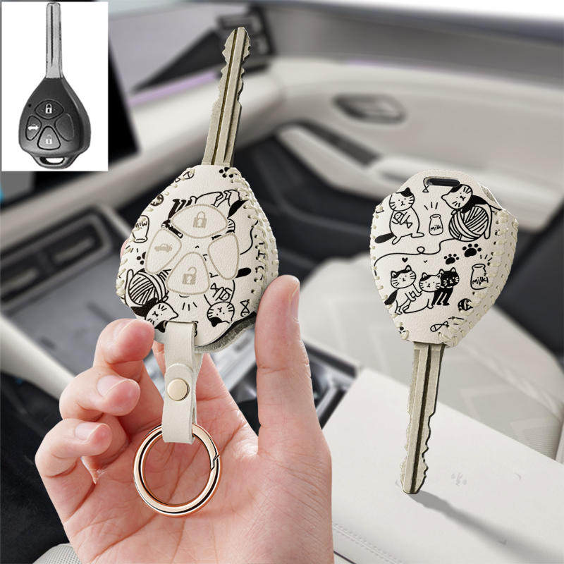 适用丰田凯美瑞汉兰达花冠威驰老款直板汽车钥匙套保护包壳扣高级