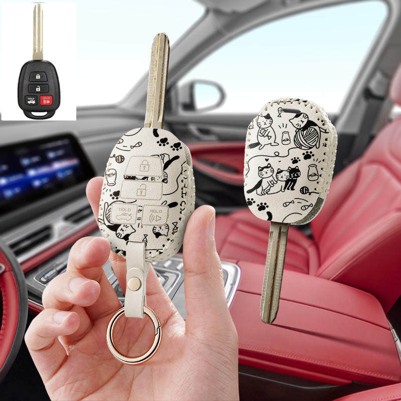 适用老款丰田霸道普锐斯汉兰达普拉多酷路泽汽车钥匙套保护包壳扣