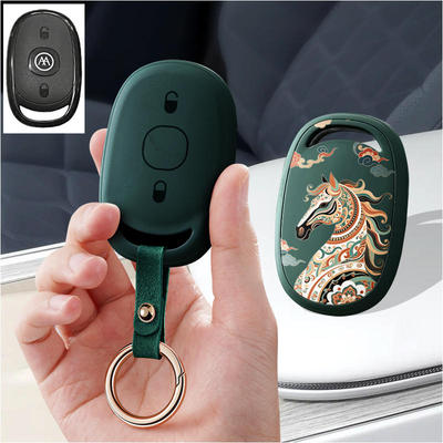 适用爱玛电动车钥匙套艾玛电瓶车露娜仰望爱琪qb33乐维爱朵扣壳套