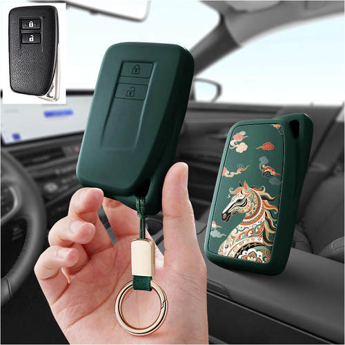 适用雷克萨斯LX570汽车钥匙套保护套RX450HL包壳GS扣女NX200男300