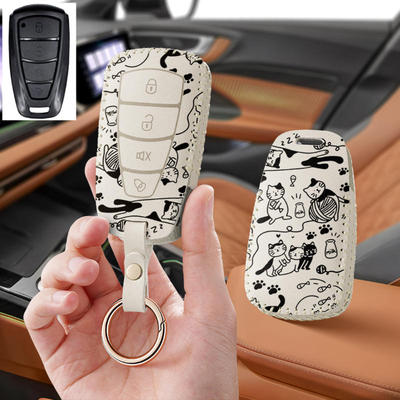 适用铁将军6991汽车钥匙套火星人BT4262防盗改装遥控器包扣壳保护