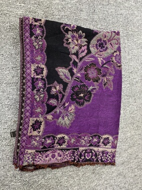 欧美单围巾 披肩 30羊毛 70棉 厚实 紫色系也非常欧美范 65 X 180