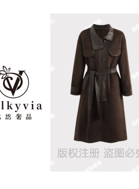 【Valkyvia/悠悠奢品】复古英伦风高级羊毛大衣秋冬长款大衣20268
