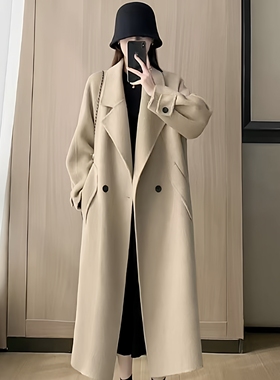 【甜甜粉丝专享】羊毛韩系时尚休闲羊毛大衣秋冬长款大衣20255