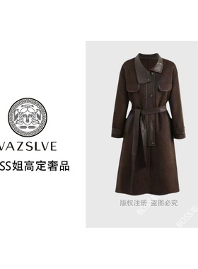 【VAZSLVE/全新奢品】捡漏复古英伦风高级羊毛秋冬长款大衣20268