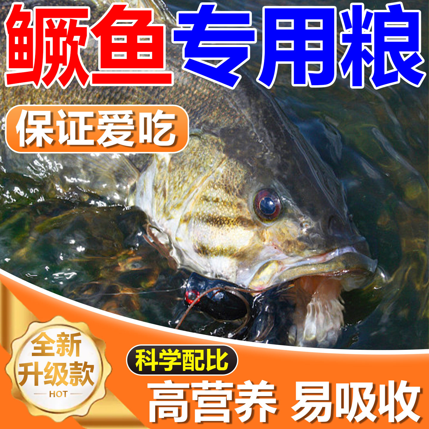 桂鱼鳜鱼饲料小鱼苗养殖专用红纹黄金乌鳢肉食上浮颗粒观赏鱼食物