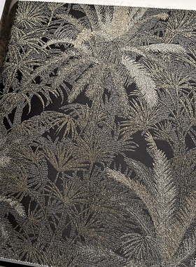 提花黑色无缝全屋墙布高精密高端质感壁布客厅卧室背景墙YSK60