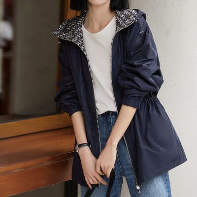 连帽海岸来信时尚外套女装双面