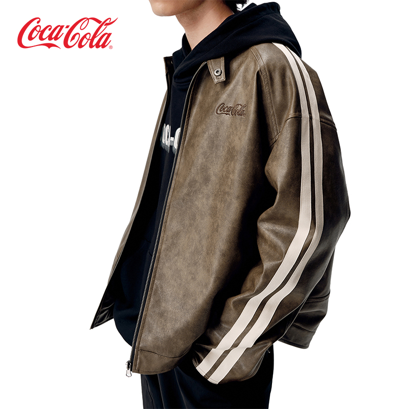 Coca-Cola/可口可乐机车外套皮衣