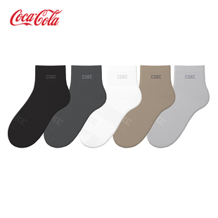 【商场同款】 Coca-Cola可口可乐字母提花低帮透气运动百搭短筒袜