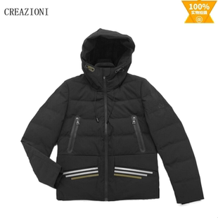 CREAZIONI克莱切尼 秋冬新款帽领羽绒服 白鸭绒保暖 时尚潮流款
