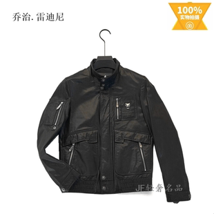 特惠 乔治.雷迪尼 秋冬新款皮衣立领夹克衫 羊皮革（山羊皮）拼接