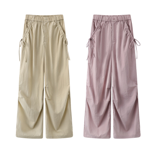 设计感工装 高腰显瘦多巴胺穿搭薄休闲裤 裤 新款 女2025夏季 柜600