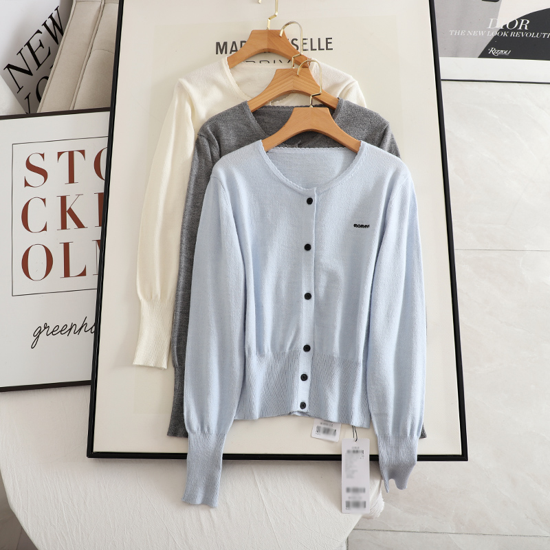 麦系！质感chao软の2024秋新款时尚百搭圆领羊毛衫针织开衫上衣女