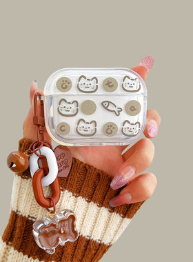 猫咪和小鱼airpodspro3保护套