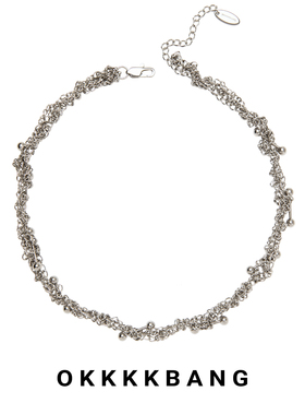 Okkkkbang冷淡风圆球编织项链