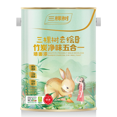三棵树竹炭净味室内家用乳胶漆