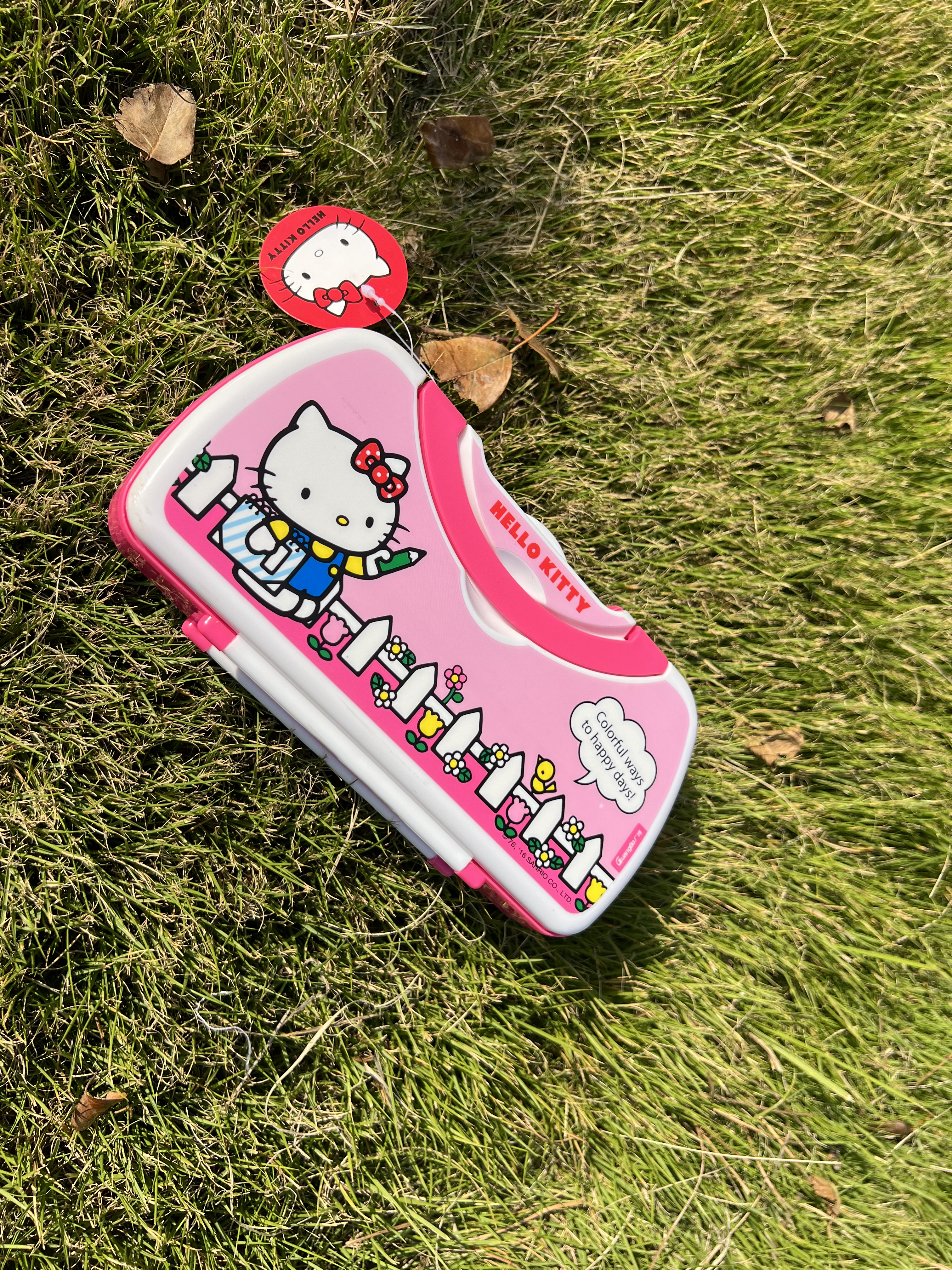 广博凯蒂猫带镜子带梳子塑料文具盒铅笔盒