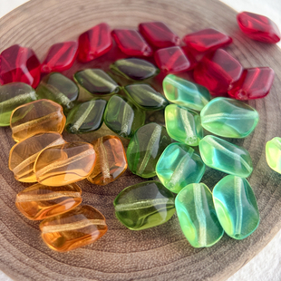 捷克珠玻璃珠三维立体直孔珠DIY手工饰品材料配件散珠一粒沙家