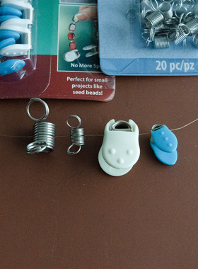 美国产BEAD BUDDY塑壳按柄防滑止珠夹1个DIY手工串珠工具夹线器