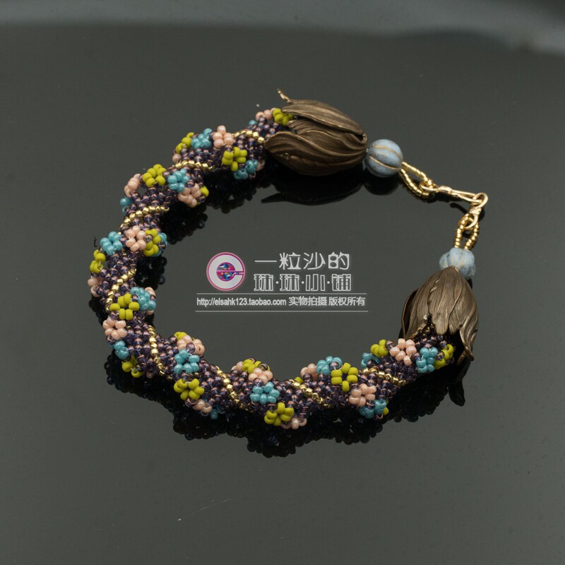 小花复古材料包手工串珠