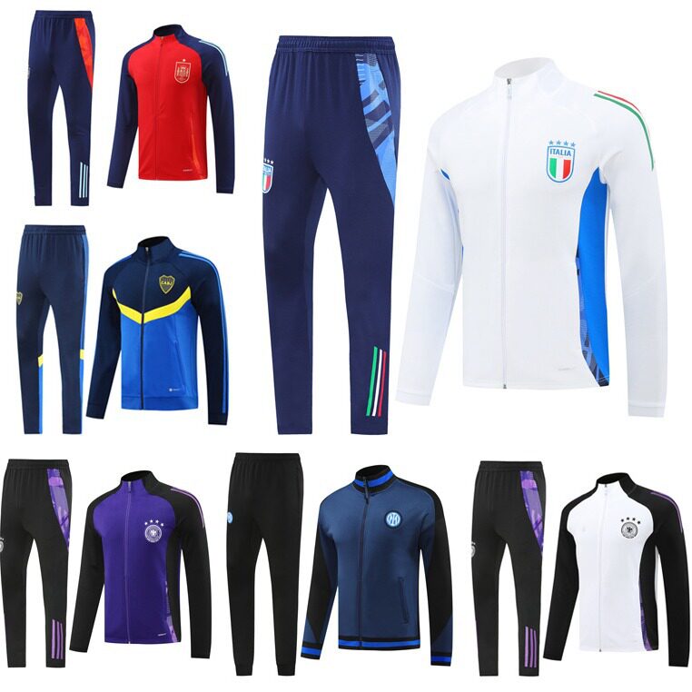 2425秋冬季长袖足球训练服套装成人葡萄牙法国马赛外套球衣足球服