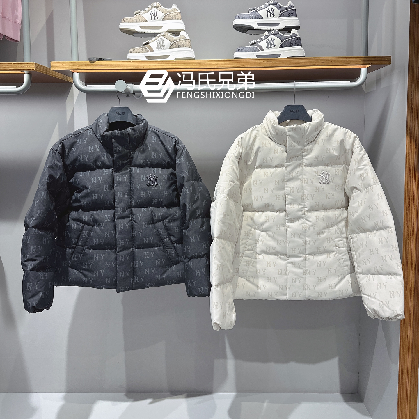 MLB保暖防风情侣时尚鹅绒羽绒服