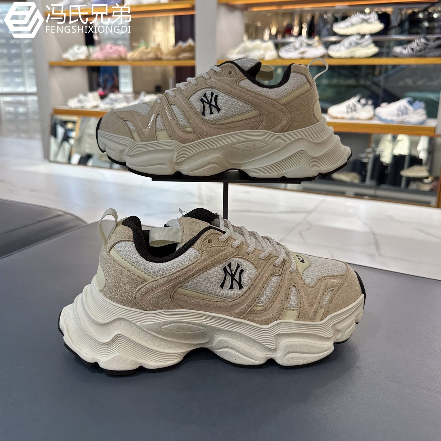 MLB厚底增高情侣时尚休闲老爹鞋