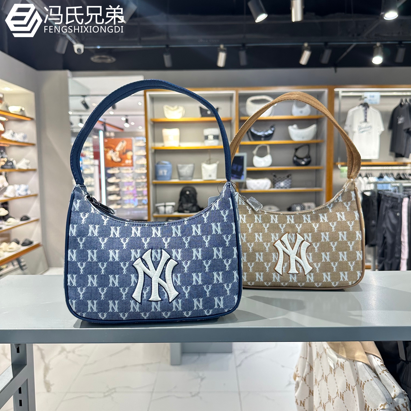 MLB2025年国产男女NY老花腋下包